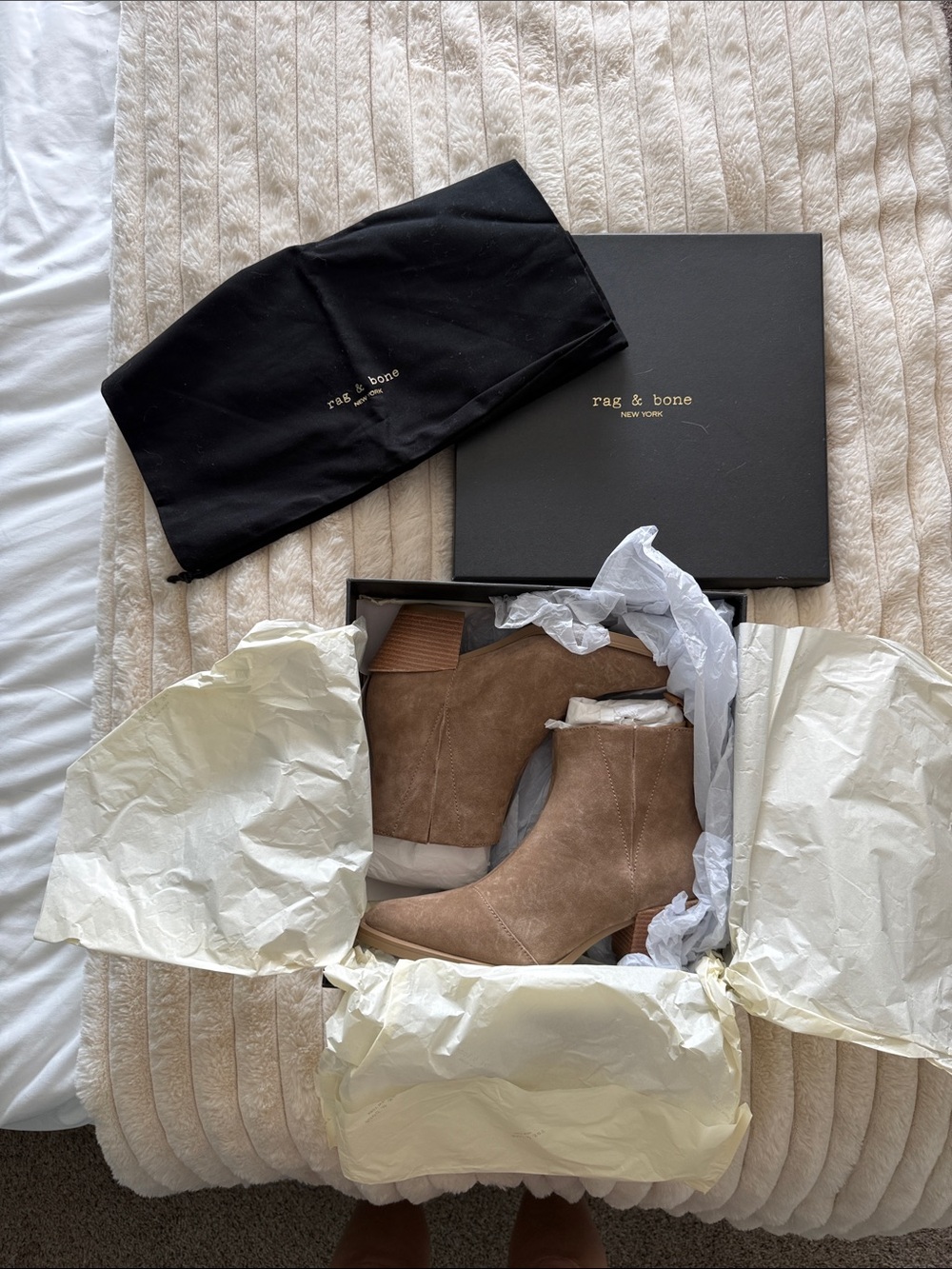 rag & bone Camel Suede Dart Boot